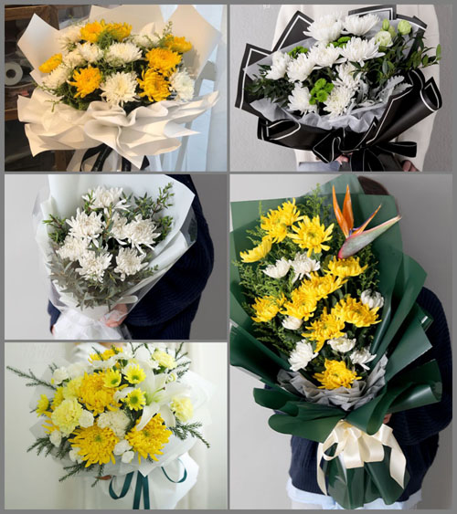 广东东莞市大岭山镇旧飞鹅村白事花束代送